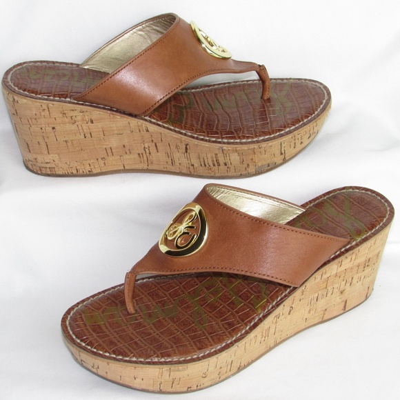 Sam Edelman Shoes - Sam Edelman 7.5 Ruth Wedge Thong Sandals Shoes